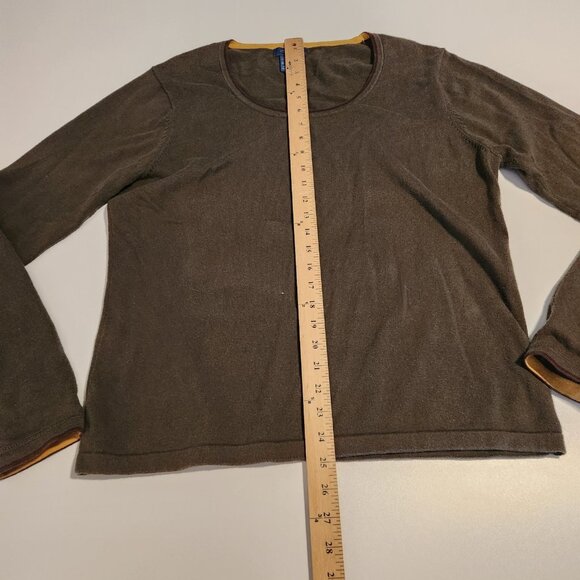 Vintage Faconnable Sweater Raglan Brown Crewneck Soft Cashmere Blend Mens Large - Picture 11 of 11